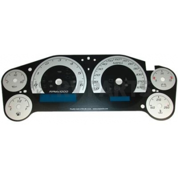 US Speedo Gauge Face Overlay - Silver Daytime Color/ Black Letter Color - 9001200732