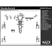 B & I Fender Dash Panel Trim WD483HSNB