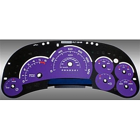 US Speedo Gauge Face Overlay - Purple Daytime Color/ White Letter Color - SS1200647