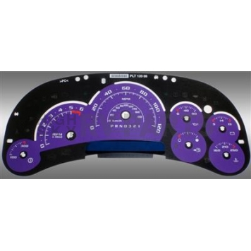 US Speedo Gauge Face Overlay - Purple Daytime Color/ White Letter Color - SS1200647