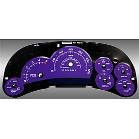 US Speedo Gauge Face Overlay - Purple Daytime Color/ White Letter Color - SS1200647D