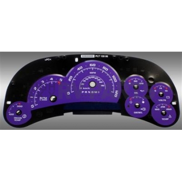 US Speedo Gauge Face Overlay - Purple Daytime Color/ White Letter Color - SS1200647D