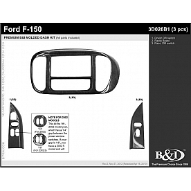 B & I Fender Dash Panel Trim 3D026B1SPS