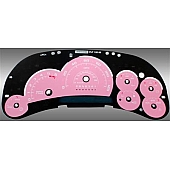 US Speedo Gauge Face Overlay - Pink Daytime Color/ White Letter Color - SS1200648
