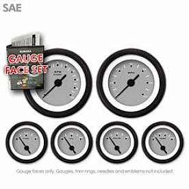 Aurora Instuments Gauge Face Overlay - Fiber Gray Daytime Color/ White Letter Color - 8284