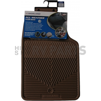 Highland Floor Mat - Multi-Fit Tan Rubber Set of 2 - 4402500-1