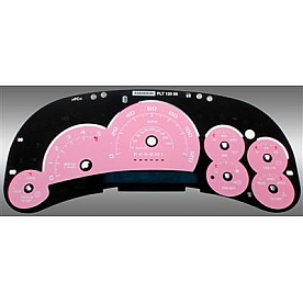 US Speedo Gauge Face Overlay - Pink Daytime Color/ White Letter Color - SS1200648D