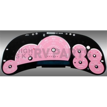 US Speedo Gauge Face Overlay - Pink Daytime Color/ White Letter Color - SS1200648D