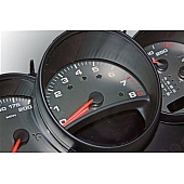 US Speedo Gauge Face Overlay - Silver Daytime Color/ White Letter Color - SS91102W