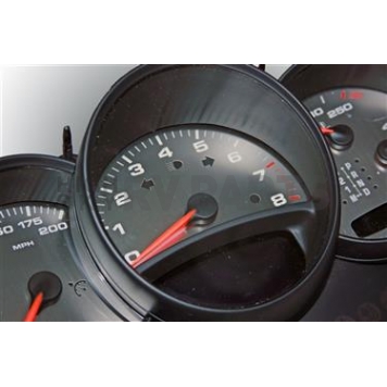 US Speedo Gauge Face Overlay - Silver Daytime Color/ White Letter Color - SS91102W