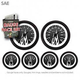 Aurora Instuments Gauge Face Overlay - Carbon Fiber Daytime Color/ White Letter Color - 8325