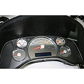 US Speedo Gauge Face Overlay - Silver Daytime Color/ Blue Letter Color - SSGM39B
