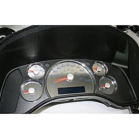 US Speedo Gauge Face Overlay - Silver Daytime Color/ Blue Letter Color - SSGM39B