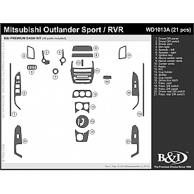 B & I Fender Dash Panel Trim WD1013ADET