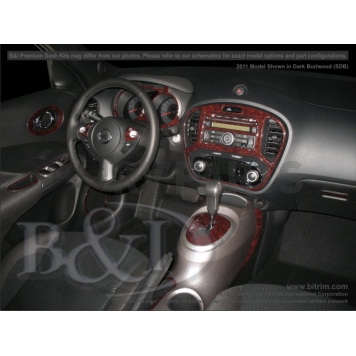 B & I Fender Dash Panel Trim WD1015BDRW