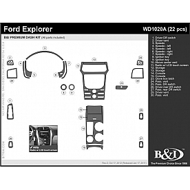 B & I Fender Dash Panel Trim WD1020ASDB