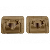 Husky Liner Floor Mat - Multi-Fit Tan TPE - Thermoplastic Elastomer Set of 2 - 52033