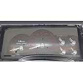 US Speedo Gauge Face Overlay - Silver Daytime Color/ Red Letter Color - SSGM98R