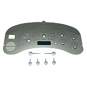 US Speedo Gauge Face Overlay - Silver Daytime Color/ Blue Letter Color - SSGM99B