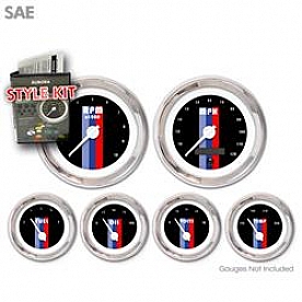 Aurora Instuments Gauge Face Overlay - Fiber Black Daytime Color/ White Letter Color - 1516