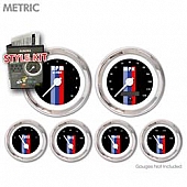 Aurora Instuments Gauge Face Overlay - Fiber Black Daytime Color/ White Letter Color - 5147