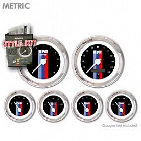 Aurora Instuments Gauge Face Overlay - Fiber Black Daytime Color/ White Letter Color - 5147