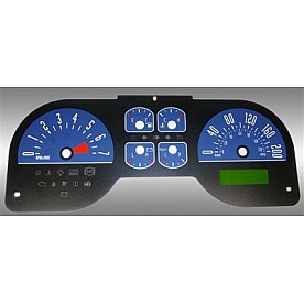US Speedo Gauge Face Overlay - Blue Daytime Color/ White Letter Color - MUS0664