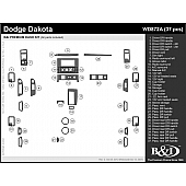 B & I Fender Dash Panel Trim WD872ASDB