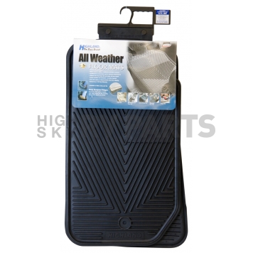 Highland Floor Mat - Multi-Fit Black Rubber Set of 2 - 4602900-1