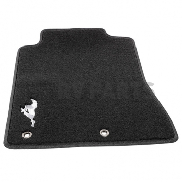 Ford Performance Floor Mat - Direct-Fit Black Silver Pony Logo Carpet Set of 2 - M13086MF