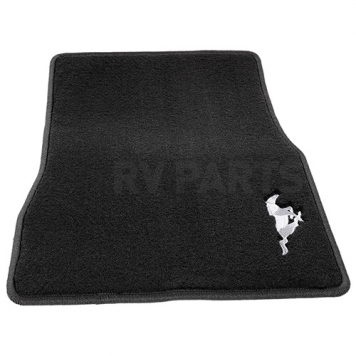 Ford Performance Floor Mat - Direct-Fit Black Silver Pony Logo Carpet Set of 2 - M13086MF-1