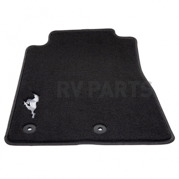 Ford Performance Floor Mat - Direct-Fit Black Silver Pony Logo Carpet Set of 2 - M13086MH