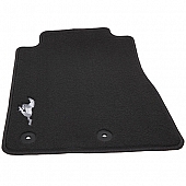 Ford Performance Floor Mat - Direct-Fit Black Silver Pony Logo Carpet Set of 2 - M13086MN