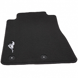 Ford Performance Floor Mat - Direct-Fit Black Silver Pony Logo Carpet Set of 2 - M13086MN