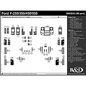 B & I Fender Dash Panel Trim 3D002A2DRW