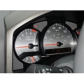 US Speedo Gauge Face Overlay - Silver Daytime Color/ White Letter Color - SSTIT06W