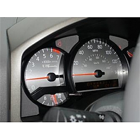 US Speedo Gauge Face Overlay - Silver Daytime Color/ White Letter Color - SSTIT06W