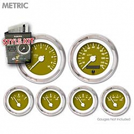 Aurora Instuments Gauge Face Overlay - Fiber Green Daytime Color/ White Letter Color - 4850