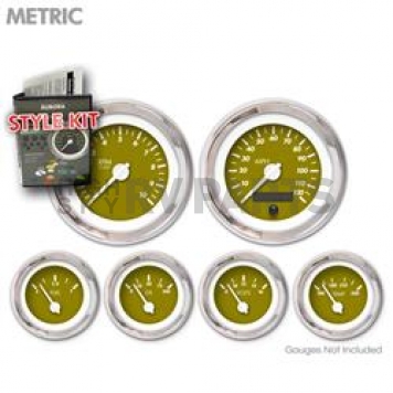 Aurora Instuments Gauge Face Overlay - Fiber Green Daytime Color/ White Letter Color - 4850