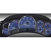 US Speedo Gauge Face Overlay - Blue Daytime Color/ White Letter Color - PLK0634