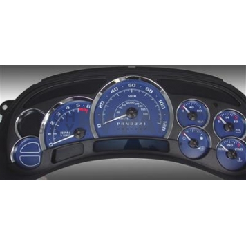 US Speedo Gauge Face Overlay - Blue Daytime Color/ White Letter Color - PLK0634