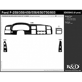 B & I Fender Dash Panel Trim 3D030A3DCF