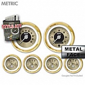 Aurora Instuments Gauge Face Overlay - Fiber Gold Daytime Color/ Black Letter Color - 6185
