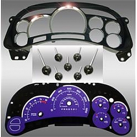 US Speedo Gauge Face Overlay - Purple Daytime Color/ White Letter Color - PLK0637