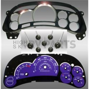 US Speedo Gauge Face Overlay - Purple Daytime Color/ White Letter Color - PLK0637