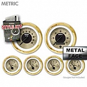 Aurora Instuments Gauge Face Overlay - Fiber Gold Daytime Color/ Black Letter Color - 6197