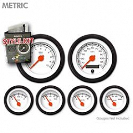 Aurora Instuments Gauge Face Overlay - Fiber White Daytime Color/ Black Letter Color - 4762