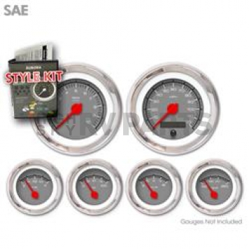 Aurora Instuments Gauge Face Overlay - Fiber Gray Daytime Color/ White Letter Color - 1142