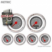 Aurora Instuments Gauge Face Overlay - Fiber Gray Daytime Color/ White Letter Color - 4773