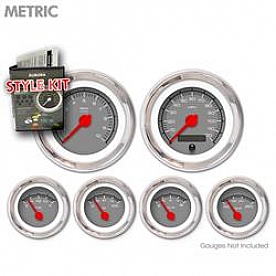 Aurora Instuments Gauge Face Overlay - Fiber Gray Daytime Color/ White Letter Color - 4773